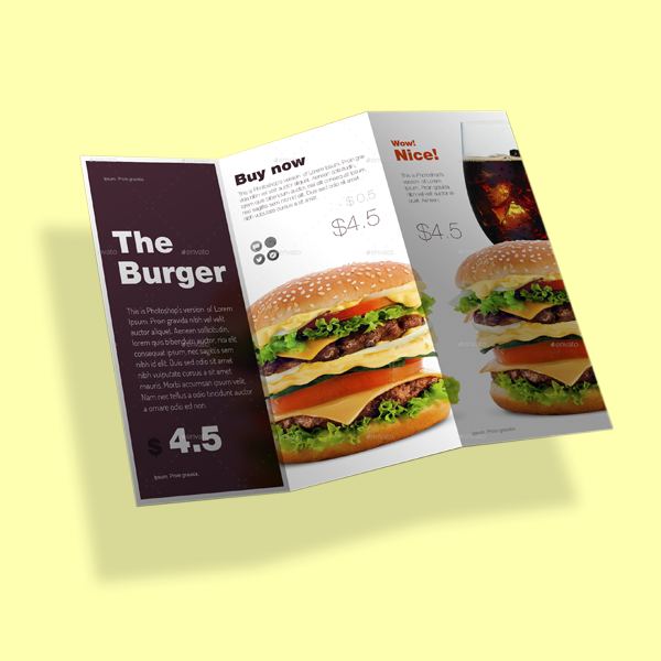 Folded A4 Menu Celloglazed Folded A4 Menu Celloglazed